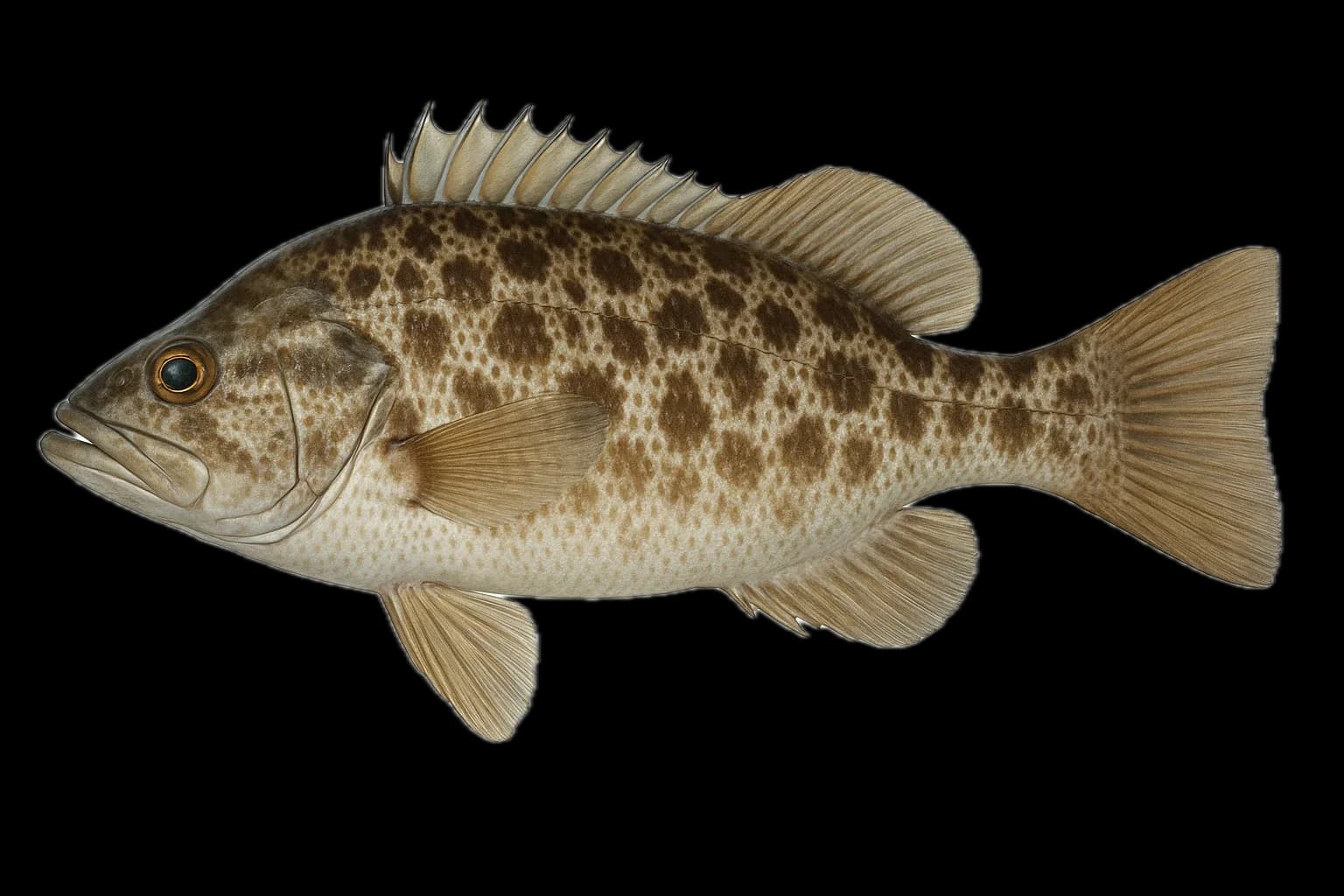 Argentine Seabass (Mero) (Acanthistius patachonicus) — sea-fishing target species photographed in marine habitat