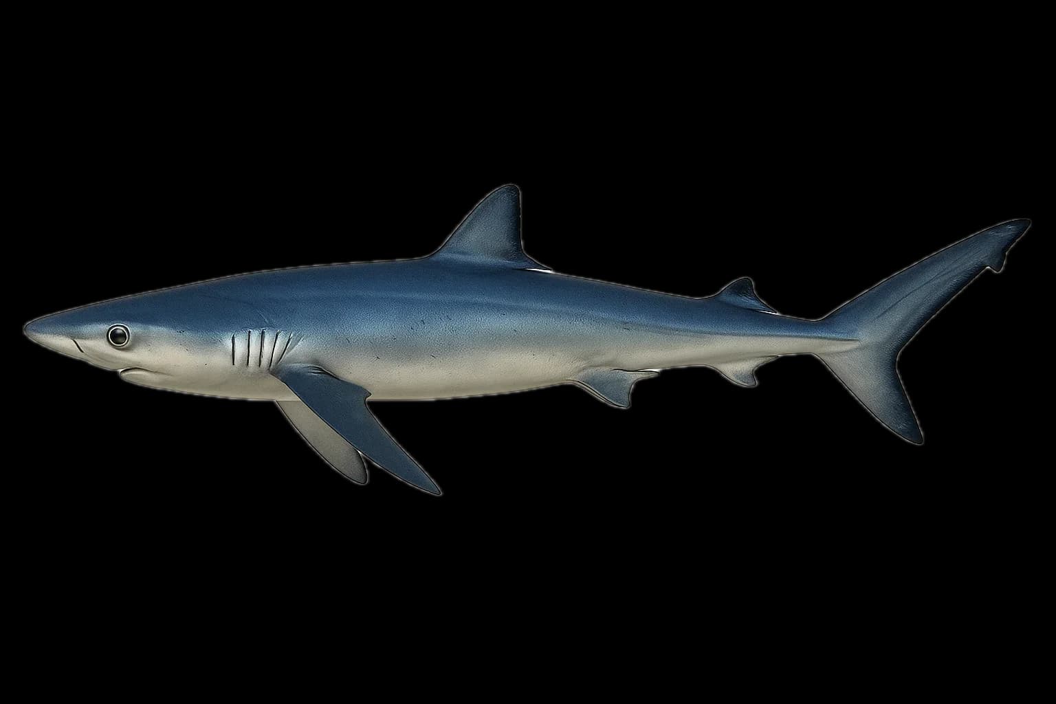 Blue Shark (Prionace glauca) — sea-fishing target species photographed in marine habitat