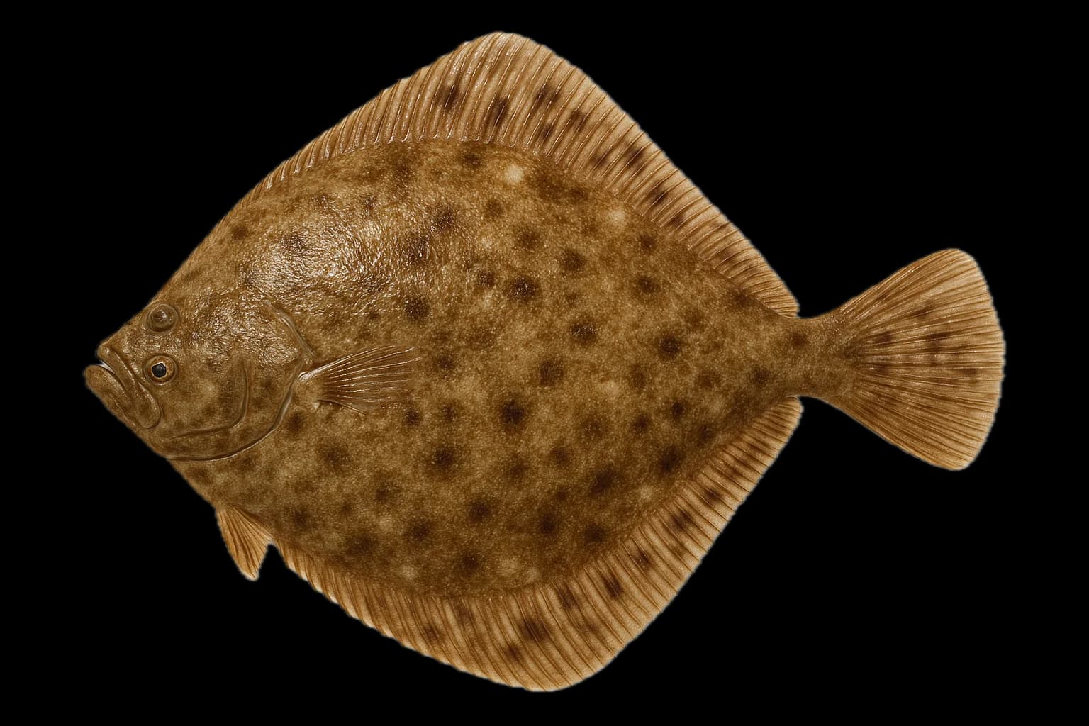 Brill (Scophthalmus rhombus) — sea-fishing target species photographed in marine habitat