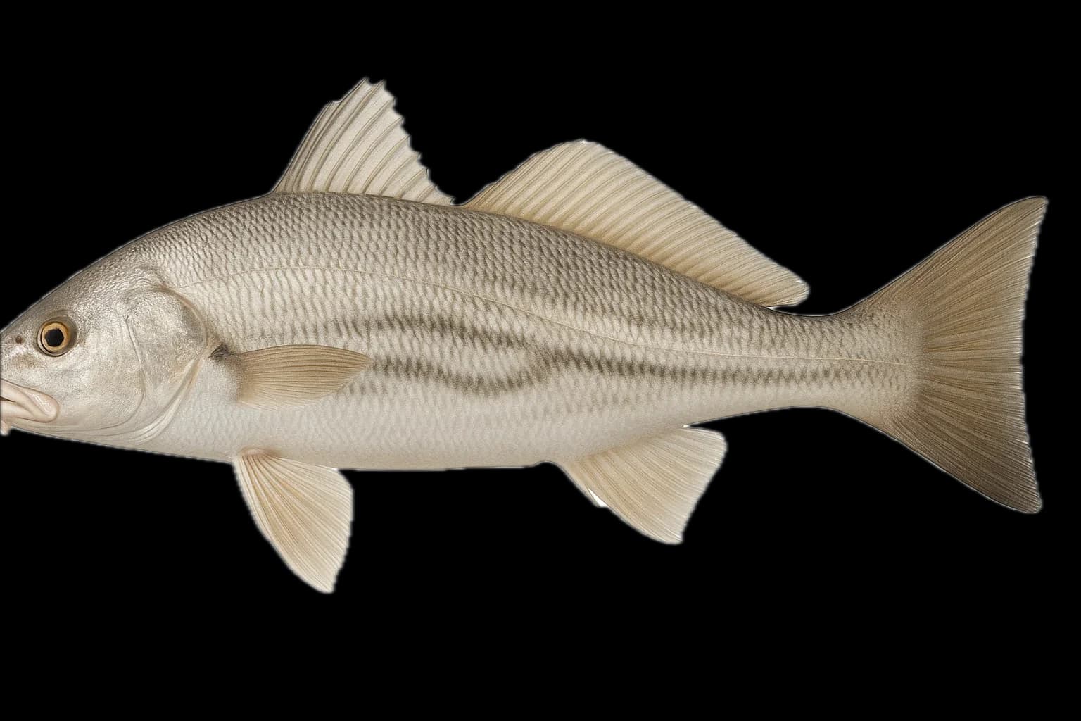 California Corbina (Menticirrhus undulatus) — sea-fishing target species photographed in marine habitat
