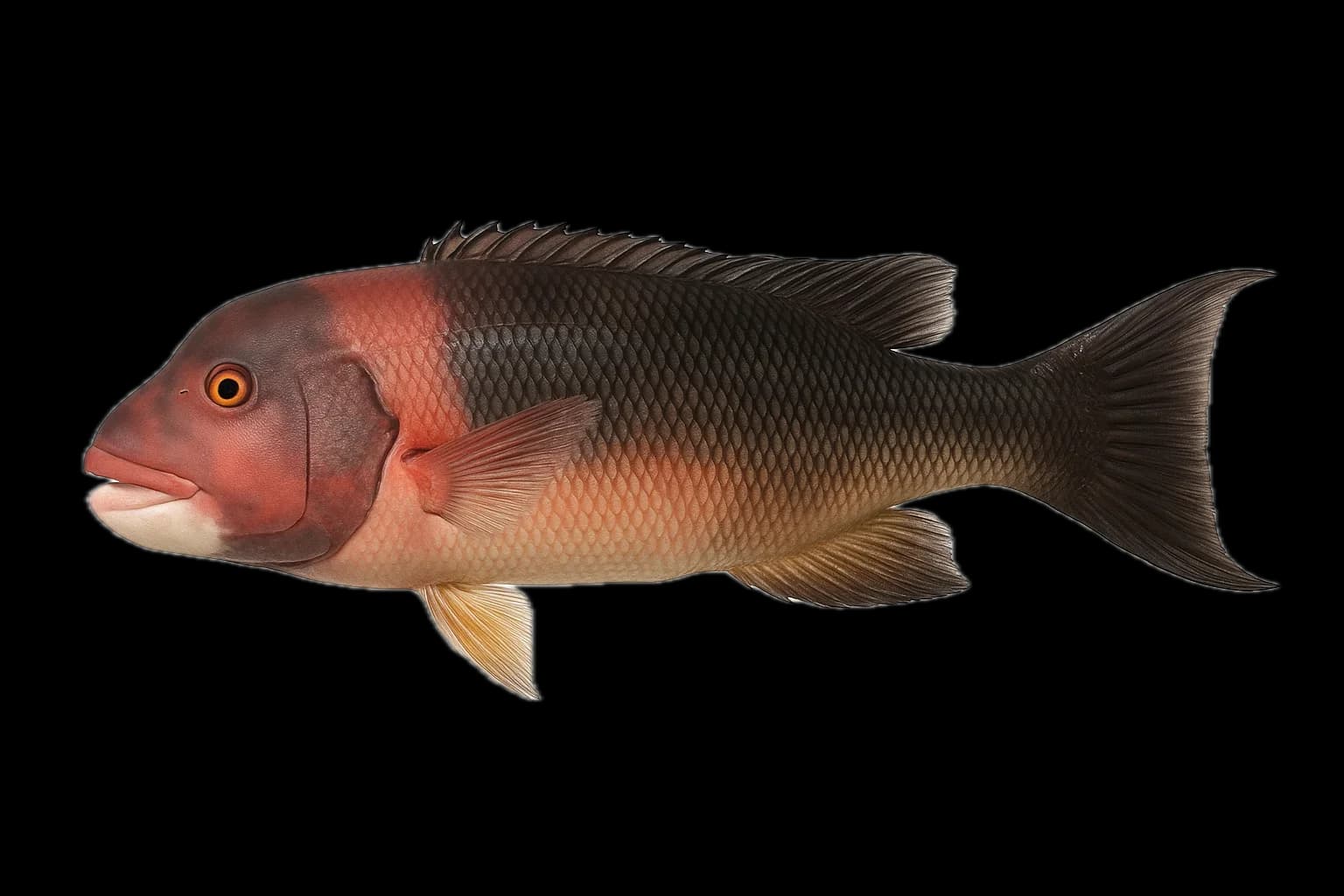 California Sheephead (Semicossyphus pulcher) — sea-fishing target species photographed in marine habitat