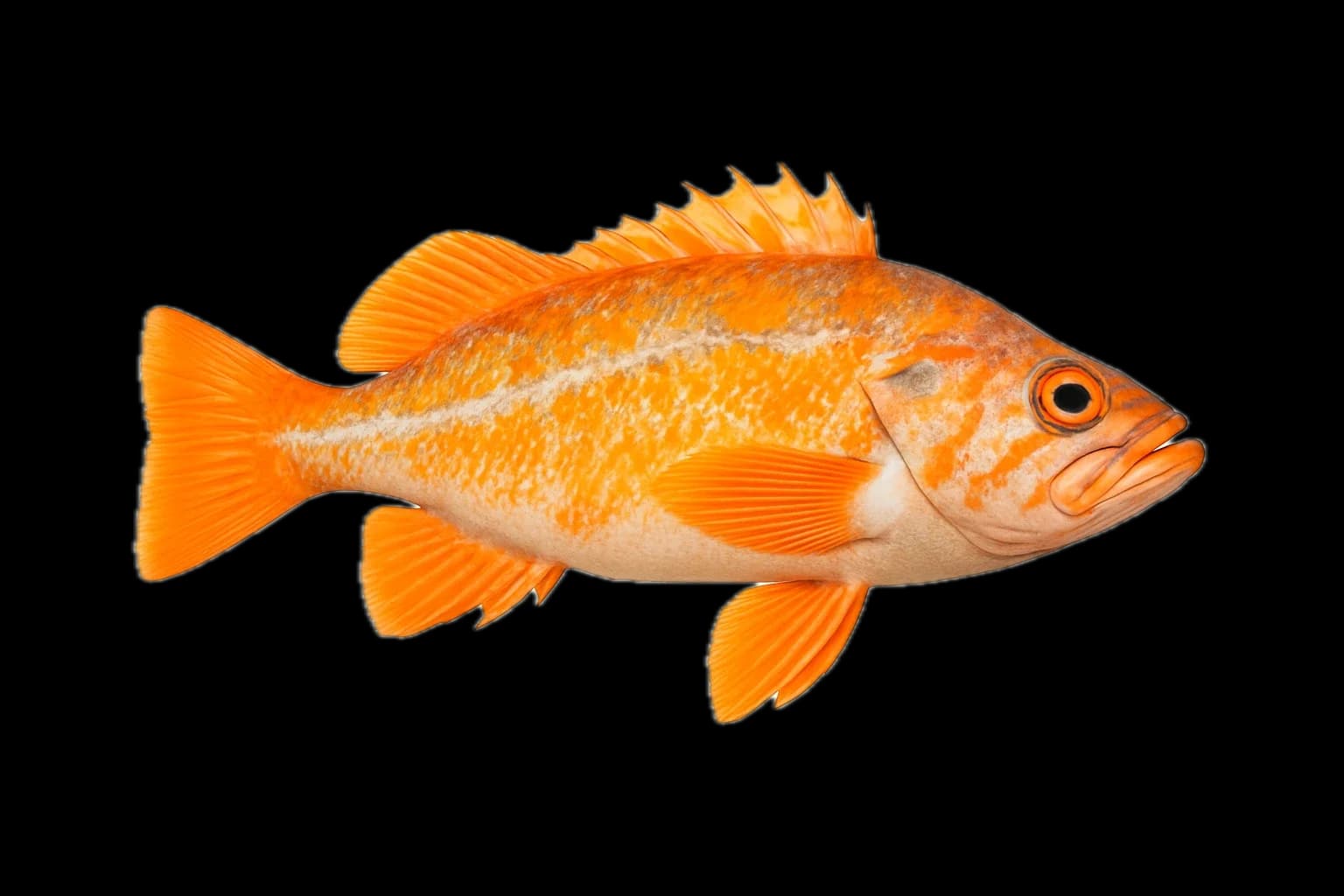 Canary Rockfish (Sebastes pinniger) — sea-fishing target species photographed in marine habitat