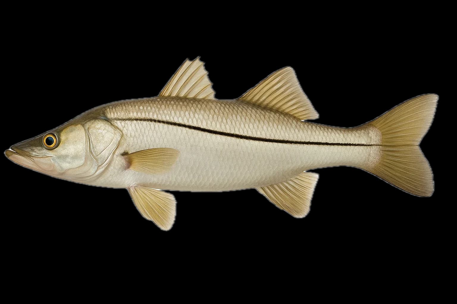 Fat Snook (Robalo) (Centropomus parallelus) — sea-fishing target species photographed in marine habitat