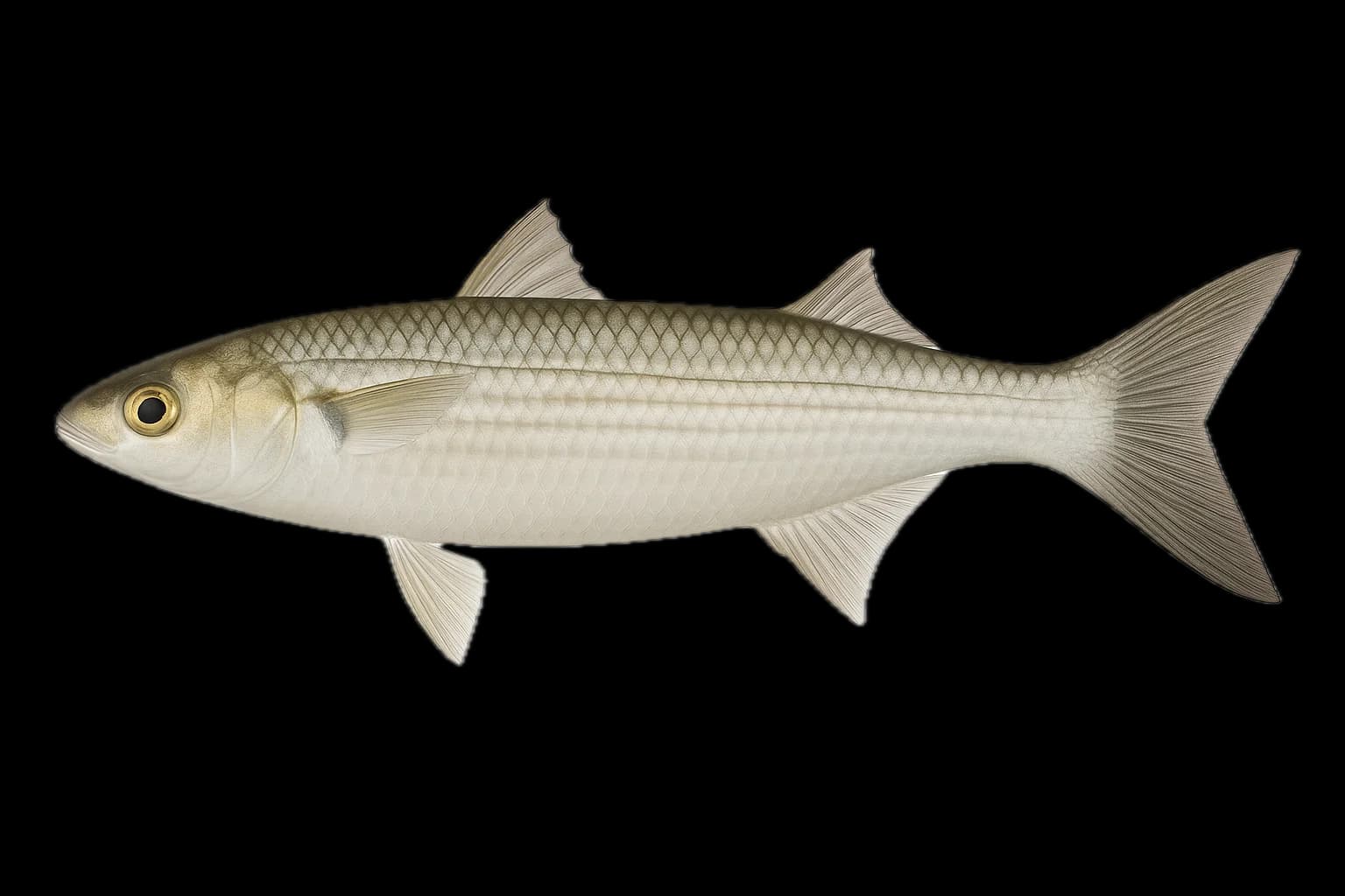 Golden grey mullet (Chelon auratus) — sea-fishing target species photographed in marine habitat