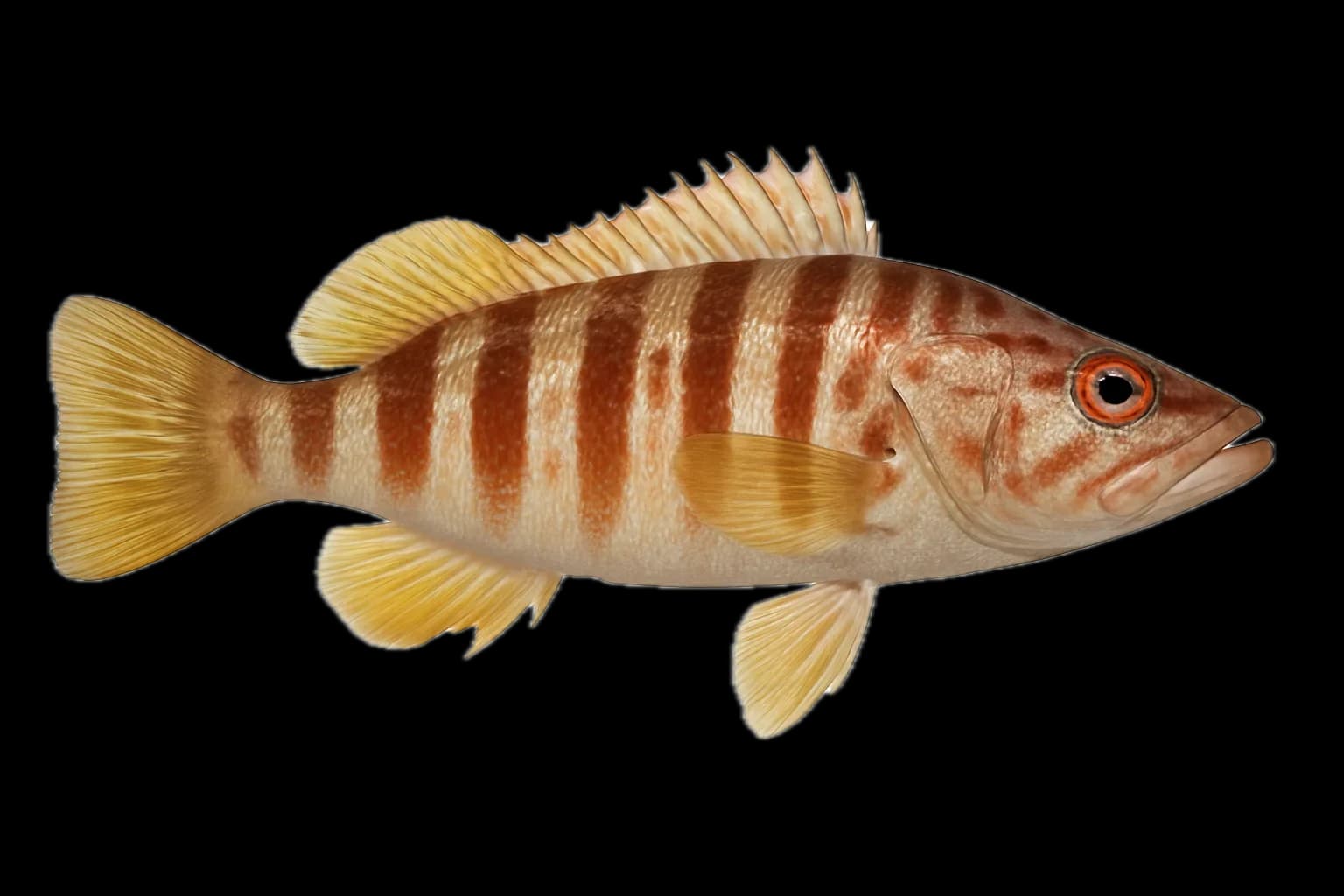 Comber (Serranus cabrilla) — sea-fishing target species photographed in marine habitat