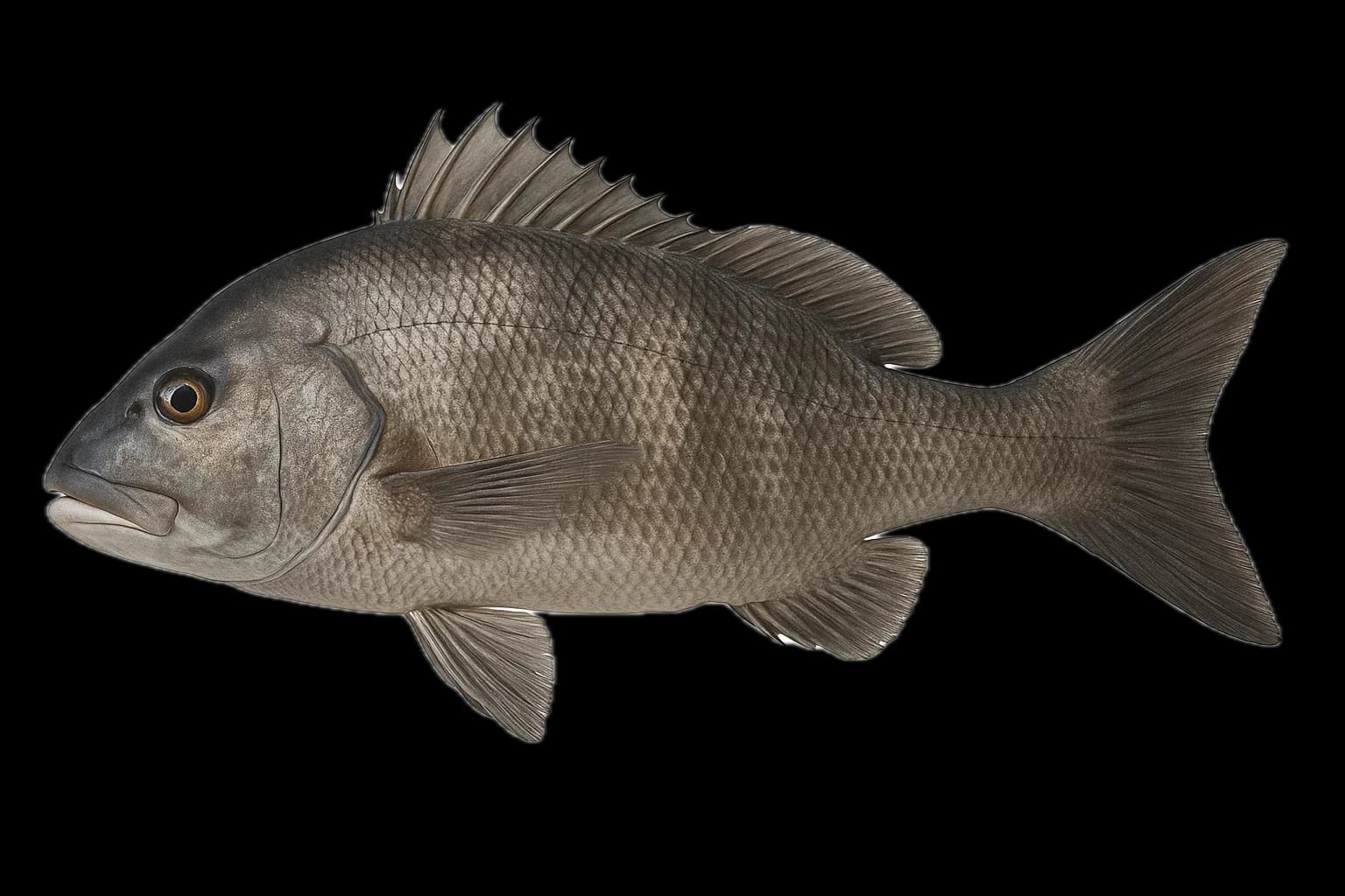 Black Musselcracker (Poenskop) (Cymatoceps nasutus) — sea-fishing target species photographed in marine habitat