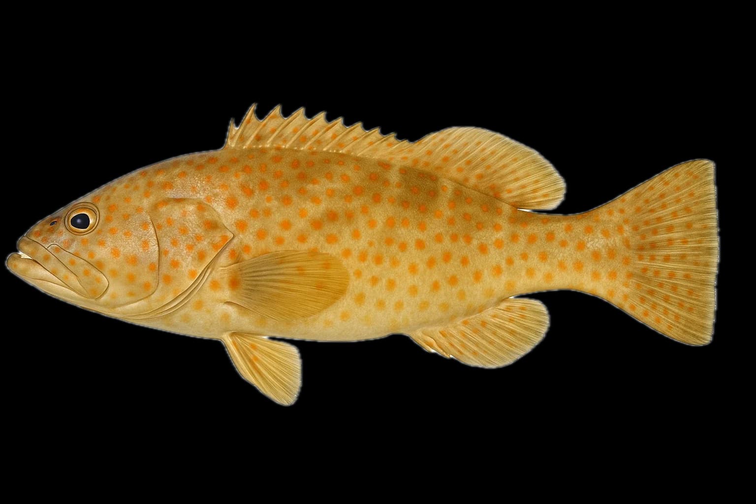 Hamour (Orange-spotted Grouper) (Epinephelus coioides) — sea-fishing target species photographed in marine habitat