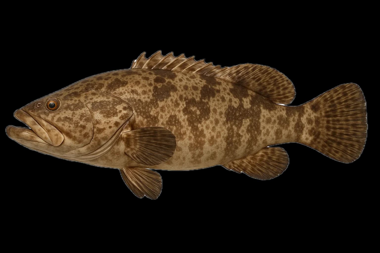 Malabar Grouper (Epinephelus malabaricus) — sea-fishing target species photographed in marine habitat
