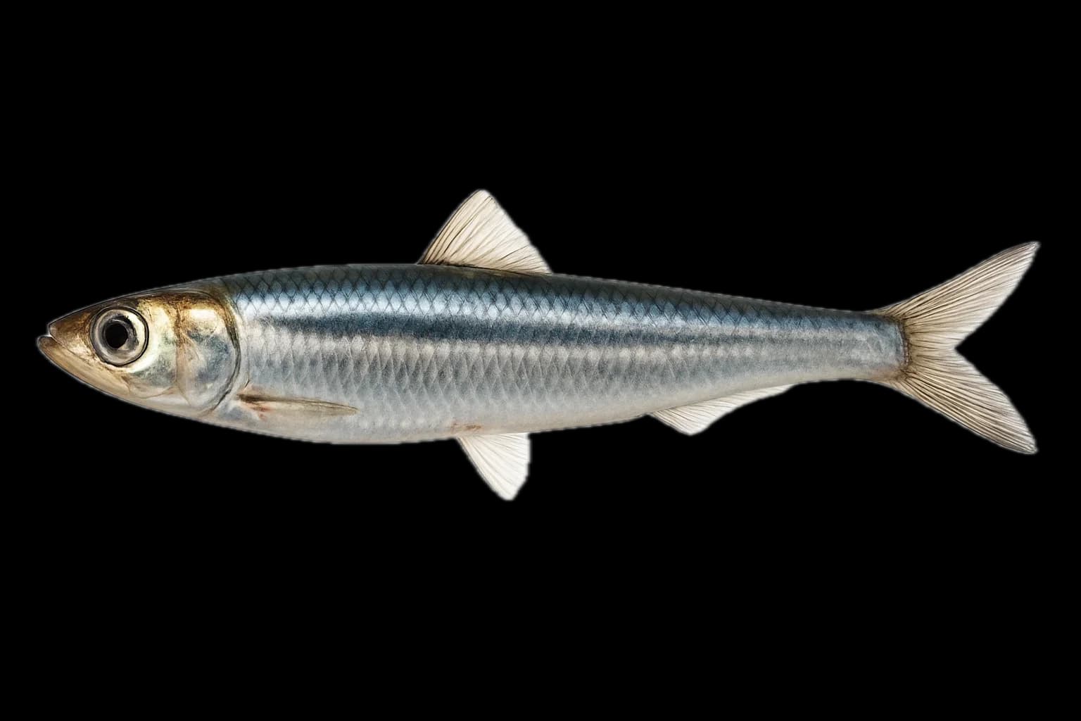 European anchovy (Engraulis encrasicolus) — sea-fishing target species photographed in marine habitat