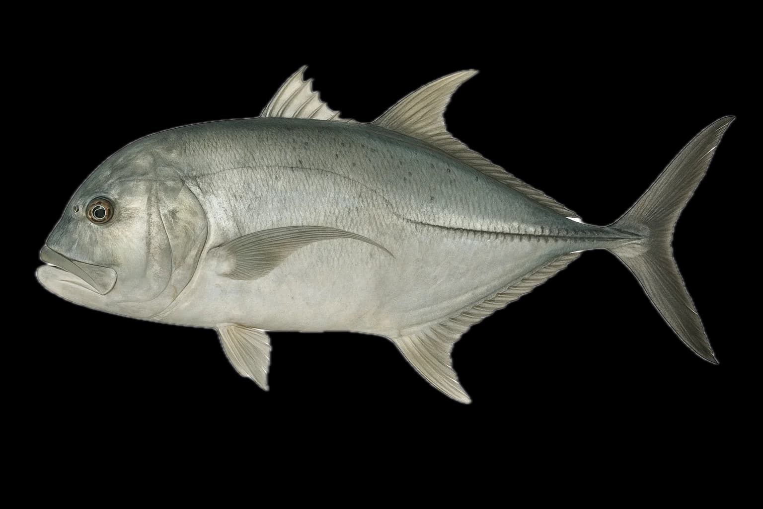 Giant Trevally (Ulua) (Caranx ignobilis) — sea-fishing target species photographed in marine habitat