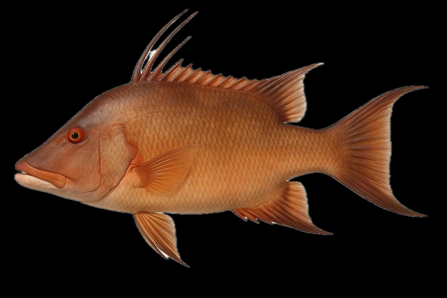 Hogfish (Lachnolaimus maximus) — sea-fishing target species photographed in marine habitat