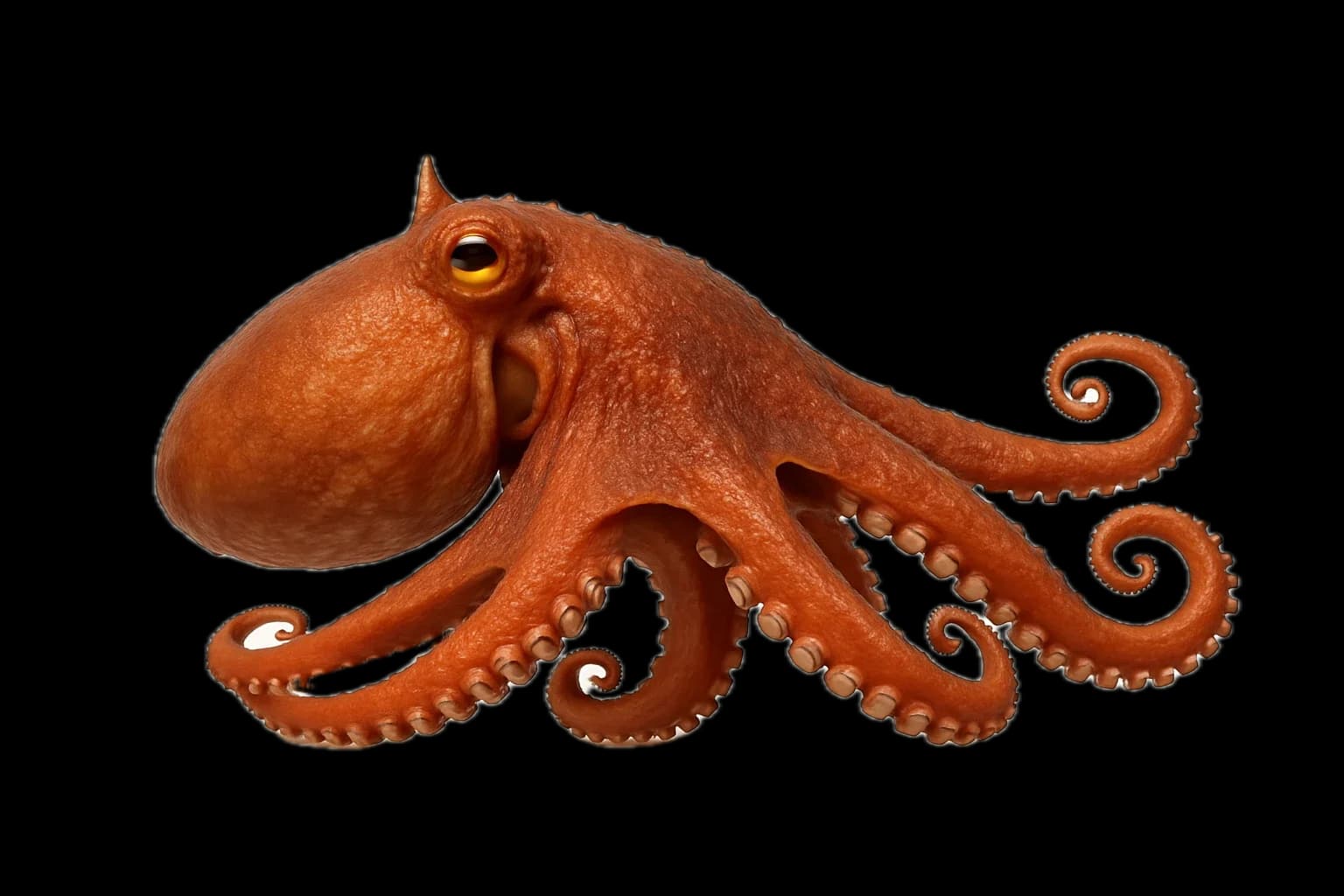 Horned Octopus (Eledone cirrhosa) — sea-fishing target species photographed in marine habitat