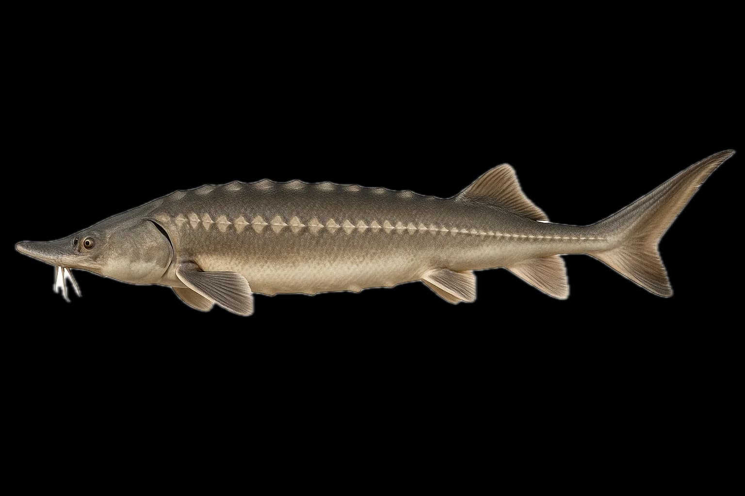 Beluga Sturgeon (Huso huso) — sea-fishing target species photographed in marine habitat