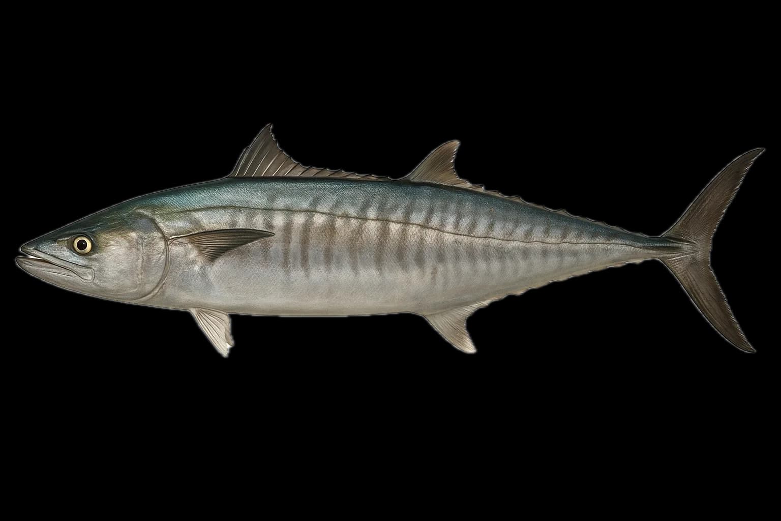 King Mackerel (Scomberomorus cavalla) — sea-fishing target species photographed in marine habitat