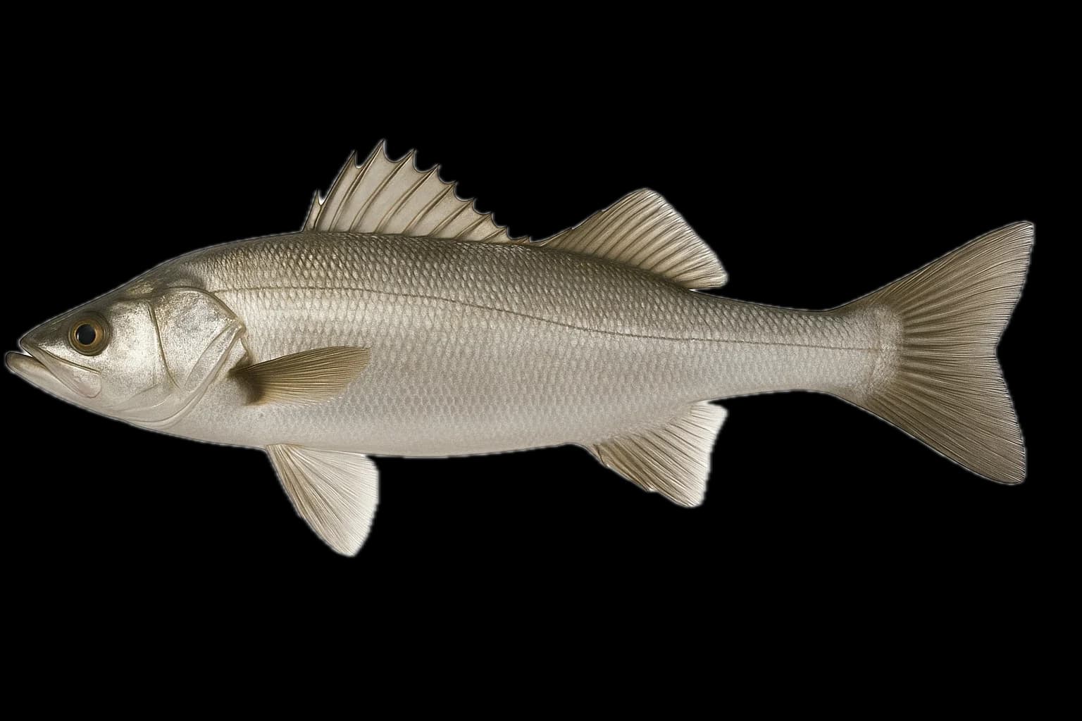 Japanese Seabass (Suzuki) (Lateolabrax japonicus) — sea-fishing target species photographed in marine habitat