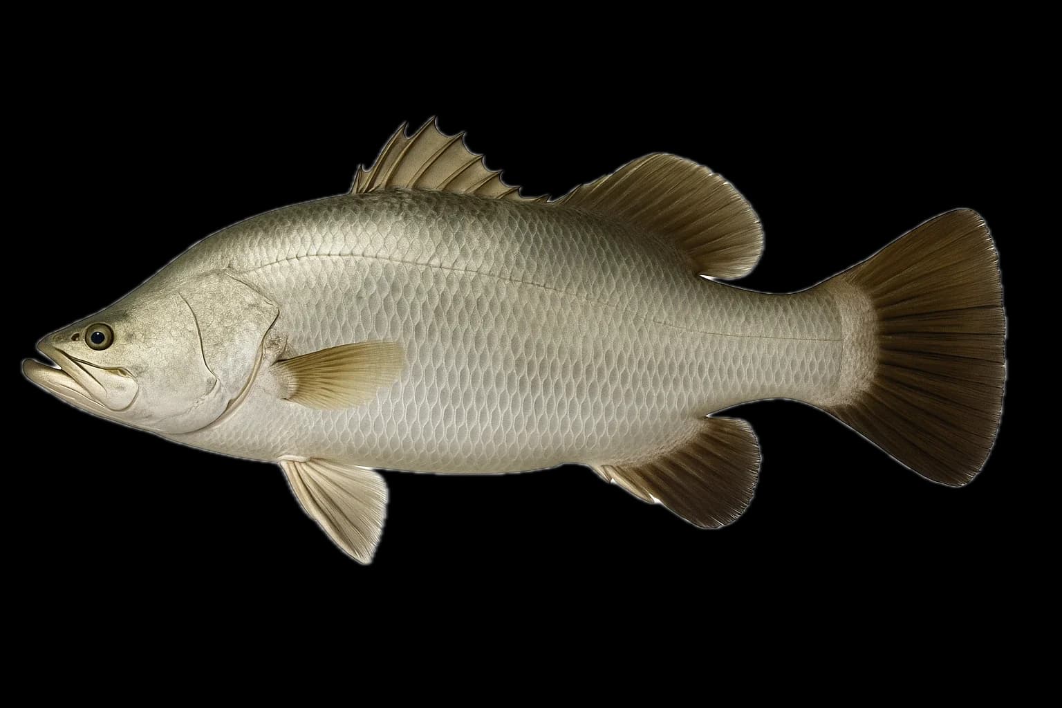 Barramundi (Lates calcarifer) — sea-fishing target species photographed in marine habitat