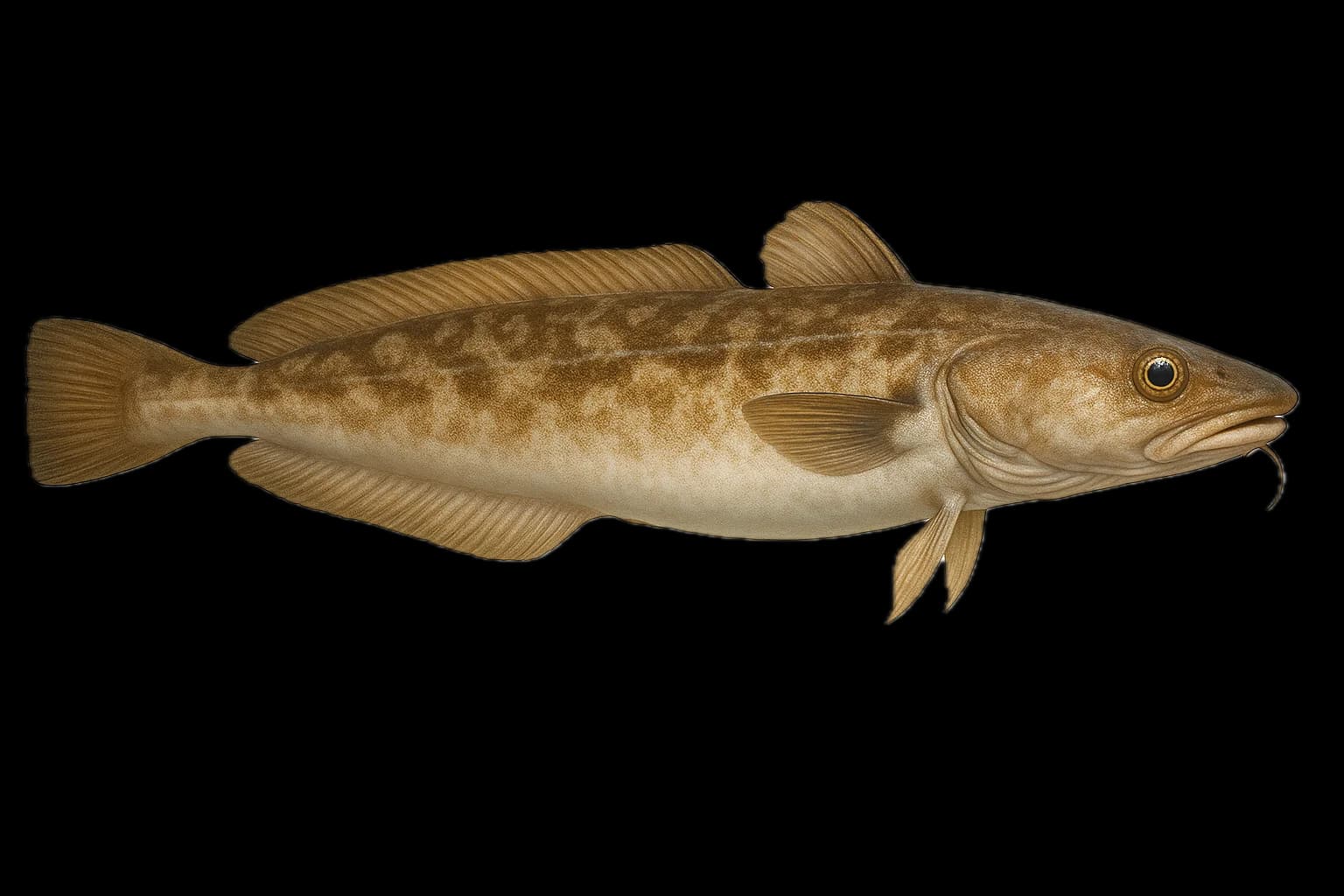 Common Ling (Molva molva) — sea-fishing target species photographed in marine habitat