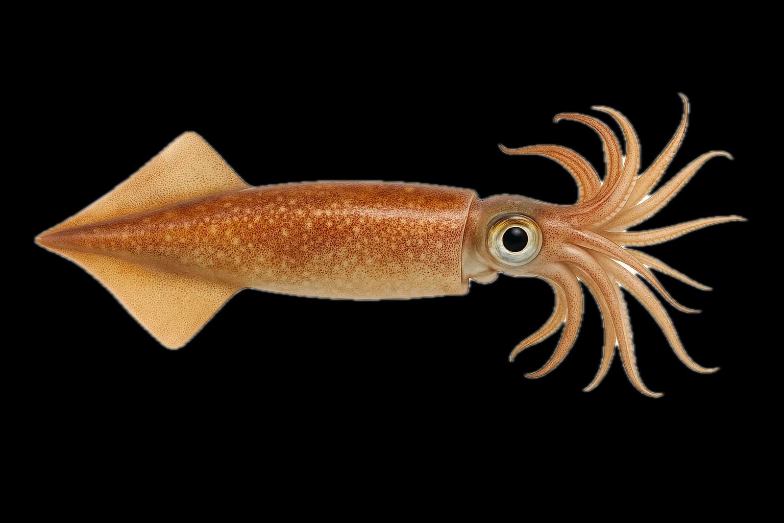 Longfin Inshore Squid (Doryteuthis pealeii) — sea-fishing target species photographed in marine habitat