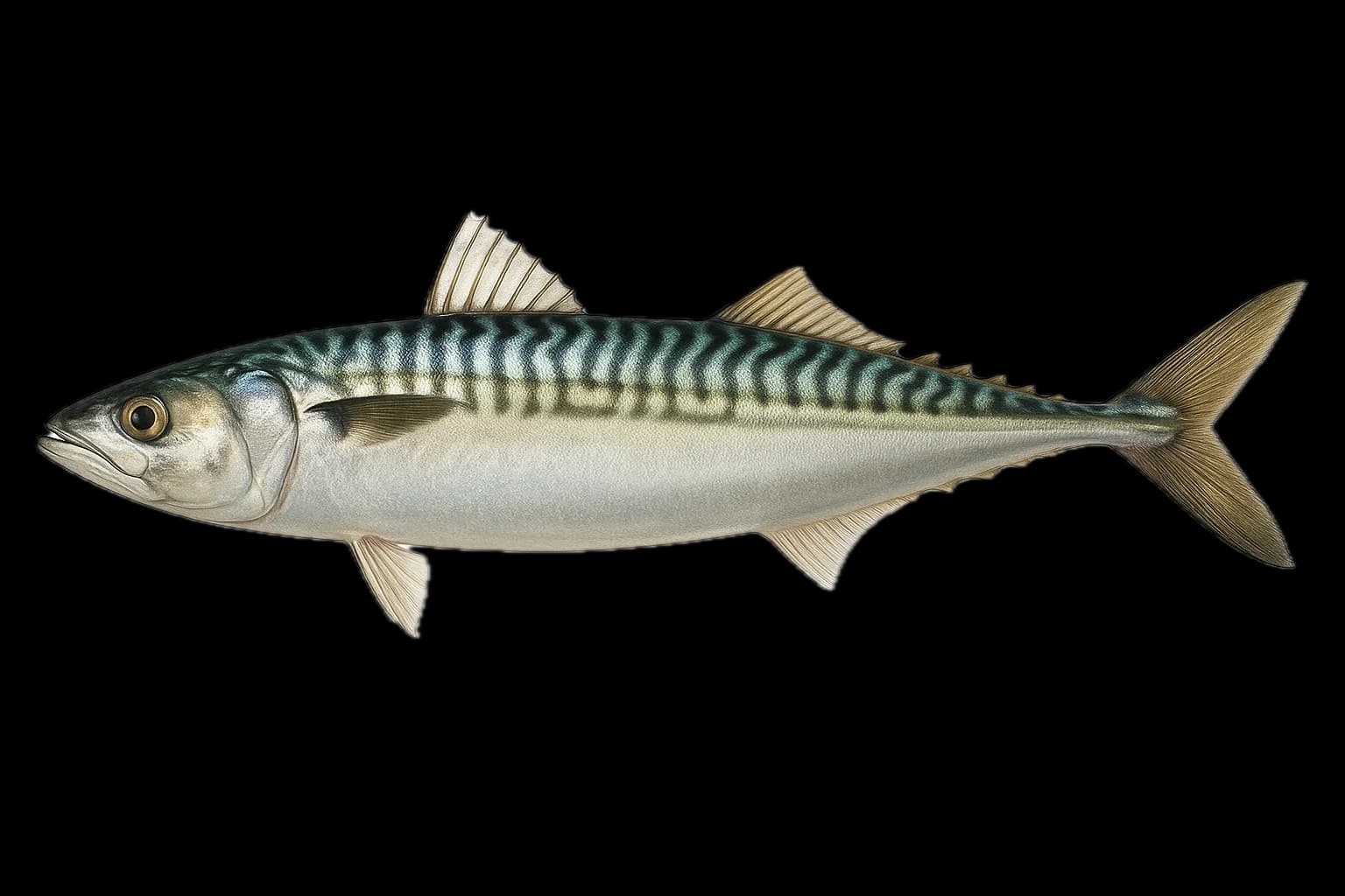 Mackerel (Scomber scombrus) — sea-fishing target species photographed in marine habitat