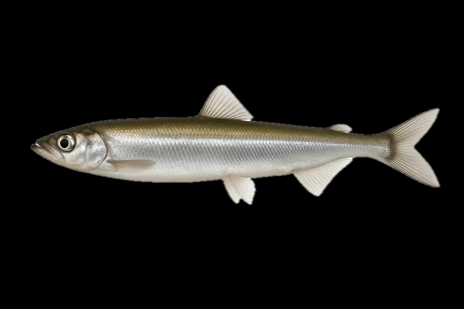 Capelin (Mallotus villosus) — sea-fishing target species photographed in marine habitat