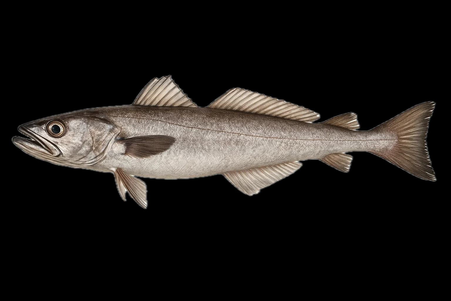 Argentine Hake (Merluza) (Merluccius hubbsi) — sea-fishing target species photographed in marine habitat