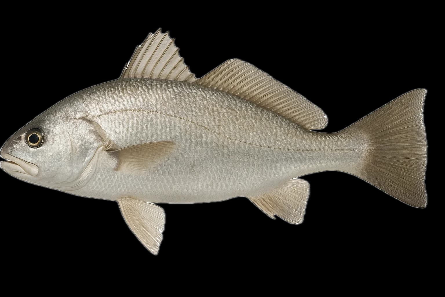 Whitemouth Croaker (Corvina) (Micropogonias furnieri) — sea-fishing target species photographed in marine habitat