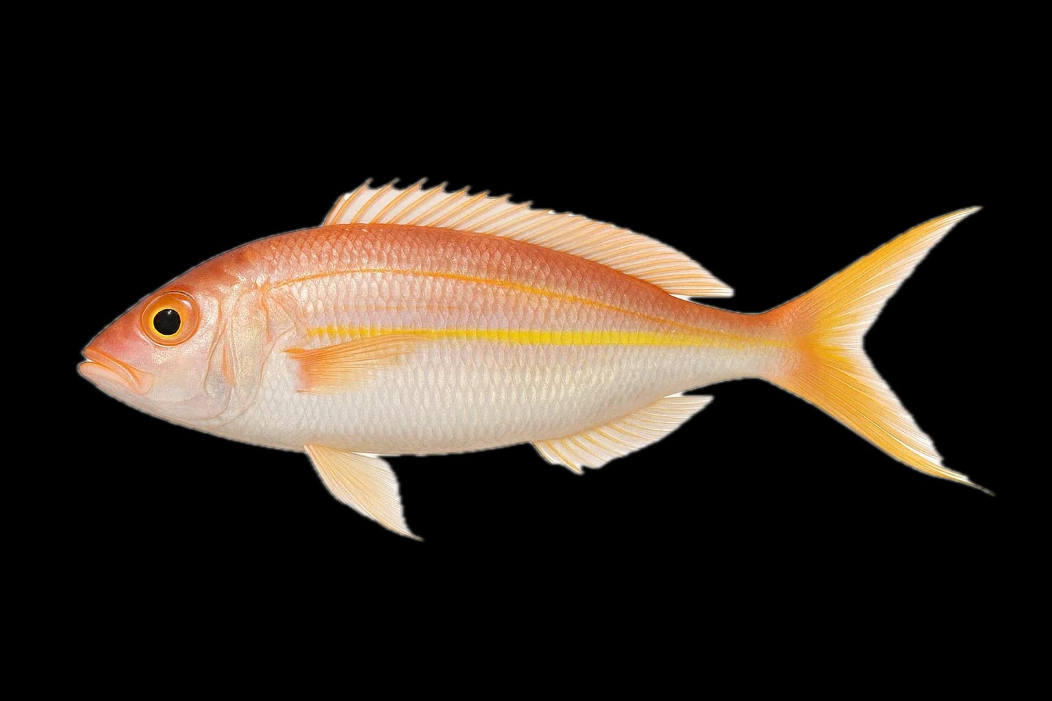 Golden Threadfin Bream (Nemipterus virgatus) — sea-fishing target species photographed in marine habitat