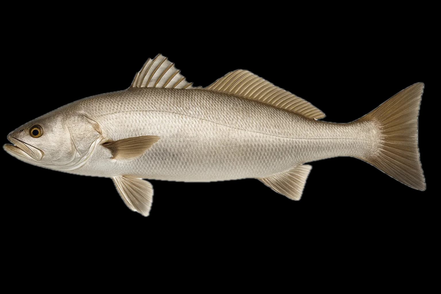 Pacific White Seabass (Corvina) (Atractoscion nobilis) — sea-fishing target species photographed in marine habitat