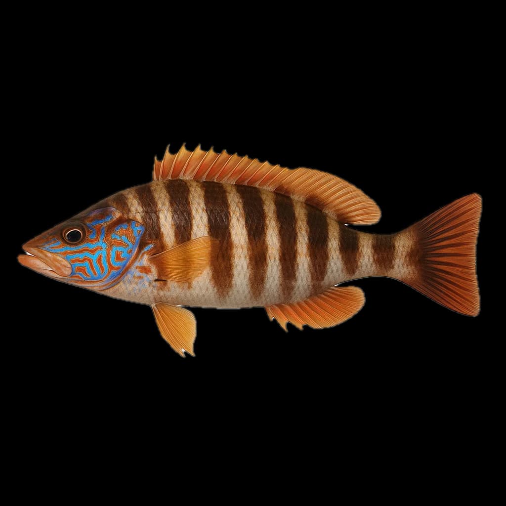 Painted Comber (Serranus scriba) — sea-fishing target species photographed in marine habitat
