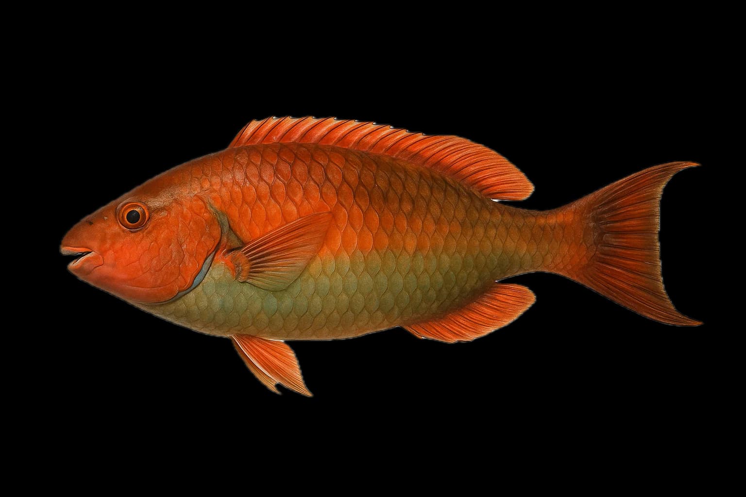 Parrotfish (Sparisoma cretense) — sea-fishing target species photographed in marine habitat
