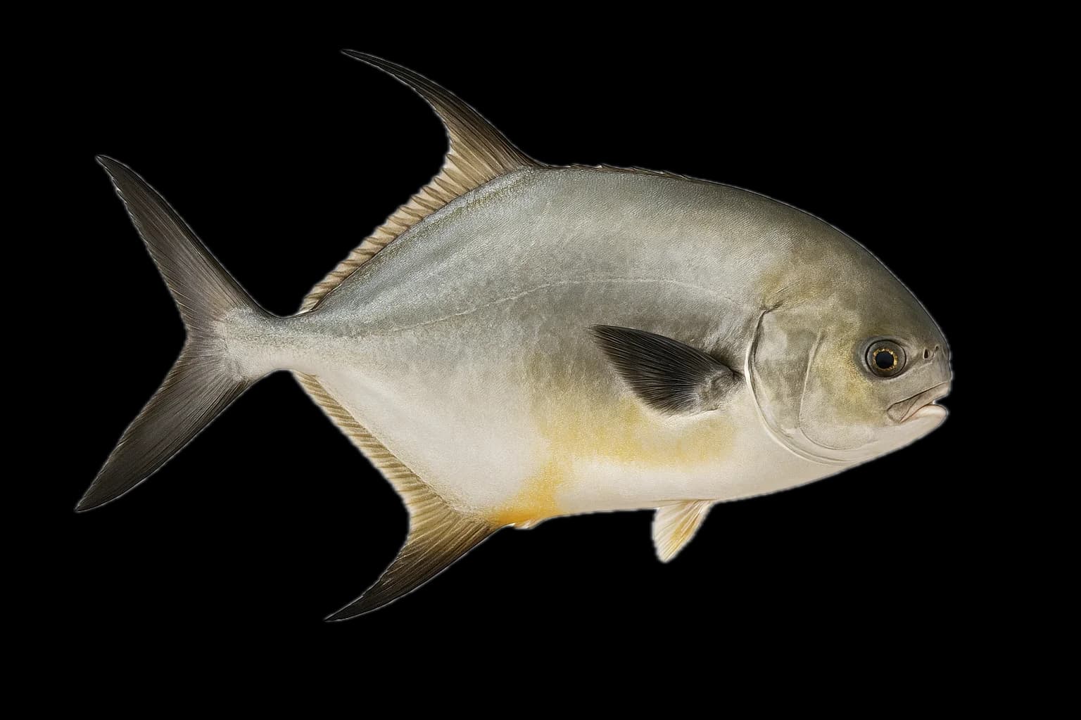 Permit (Trachinotus falcatus) — sea-fishing target species photographed in marine habitat