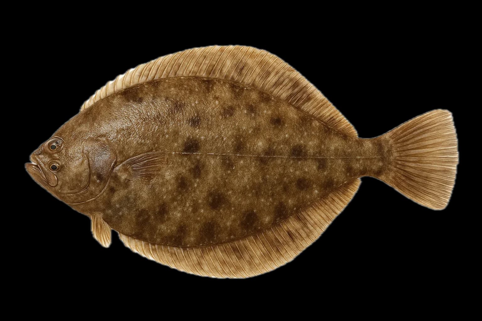 Petrale Sole (Eopsetta jordani) — sea-fishing target species photographed in marine habitat