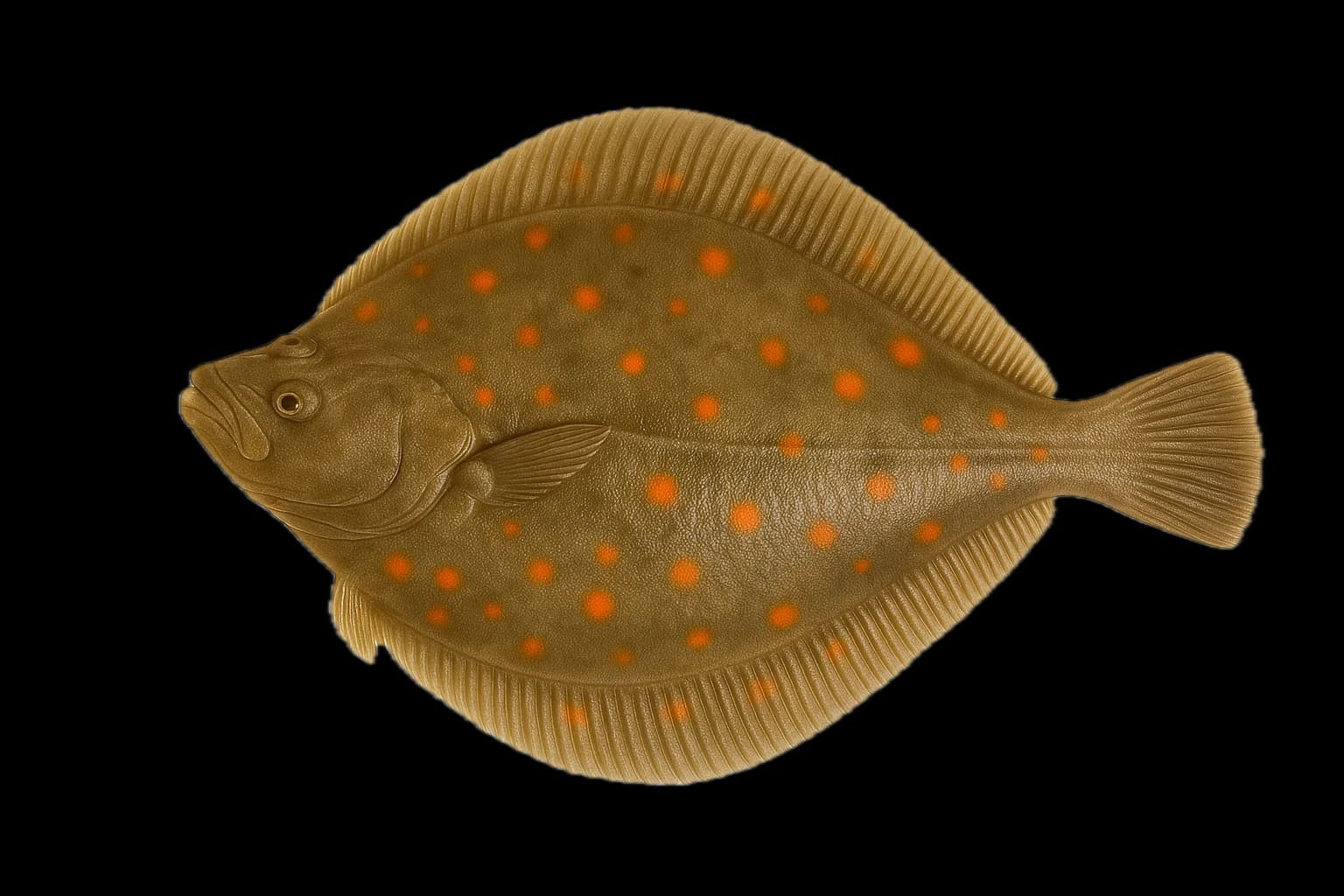 Plaice (Pleuronectes platessa) — sea-fishing target species photographed in marine habitat