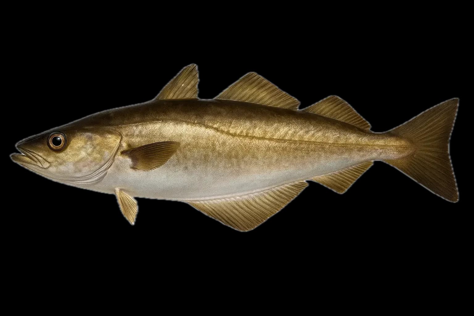 Pollack (Pollachius pollachius) — sea-fishing target species photographed in marine habitat