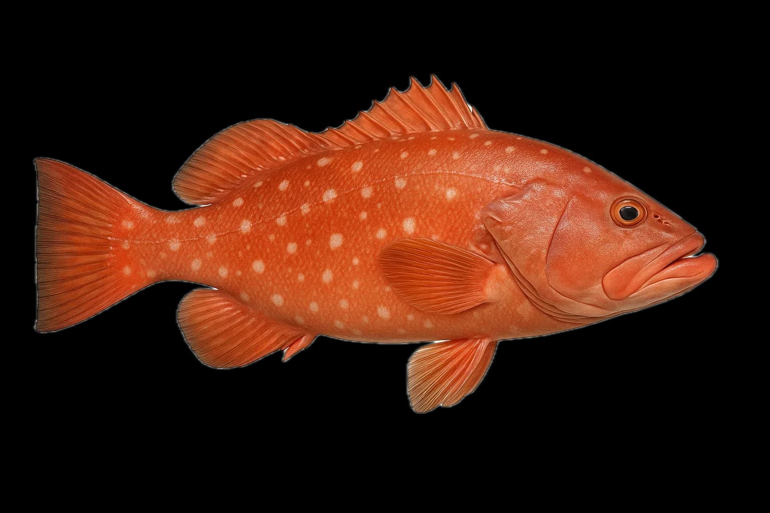 Red Grouper (Epinephelus morio) — sea-fishing target species photographed in marine habitat