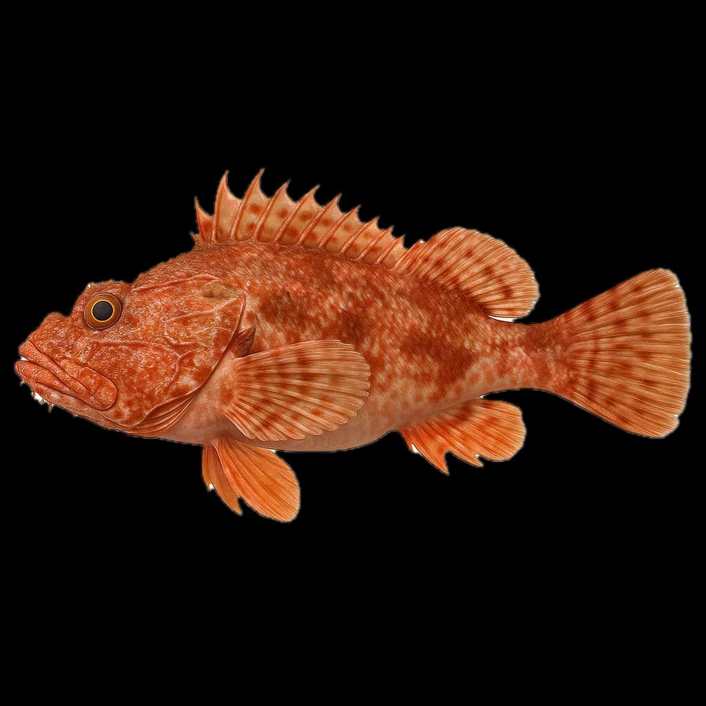 Red Scorpionfish (Scorpaena scrofa) — sea-fishing target species photographed in marine habitat