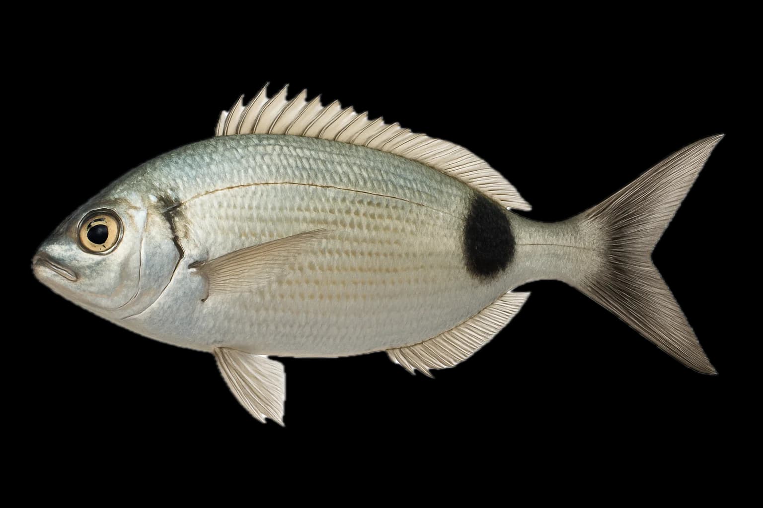 Saddled Seabream (Oblada melanura) — sea-fishing target species photographed in marine habitat