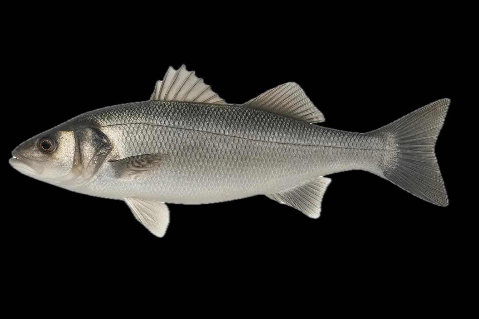 Sea Bass (Dicentrarchus labrax) — sea-fishing target species photographed in marine habitat