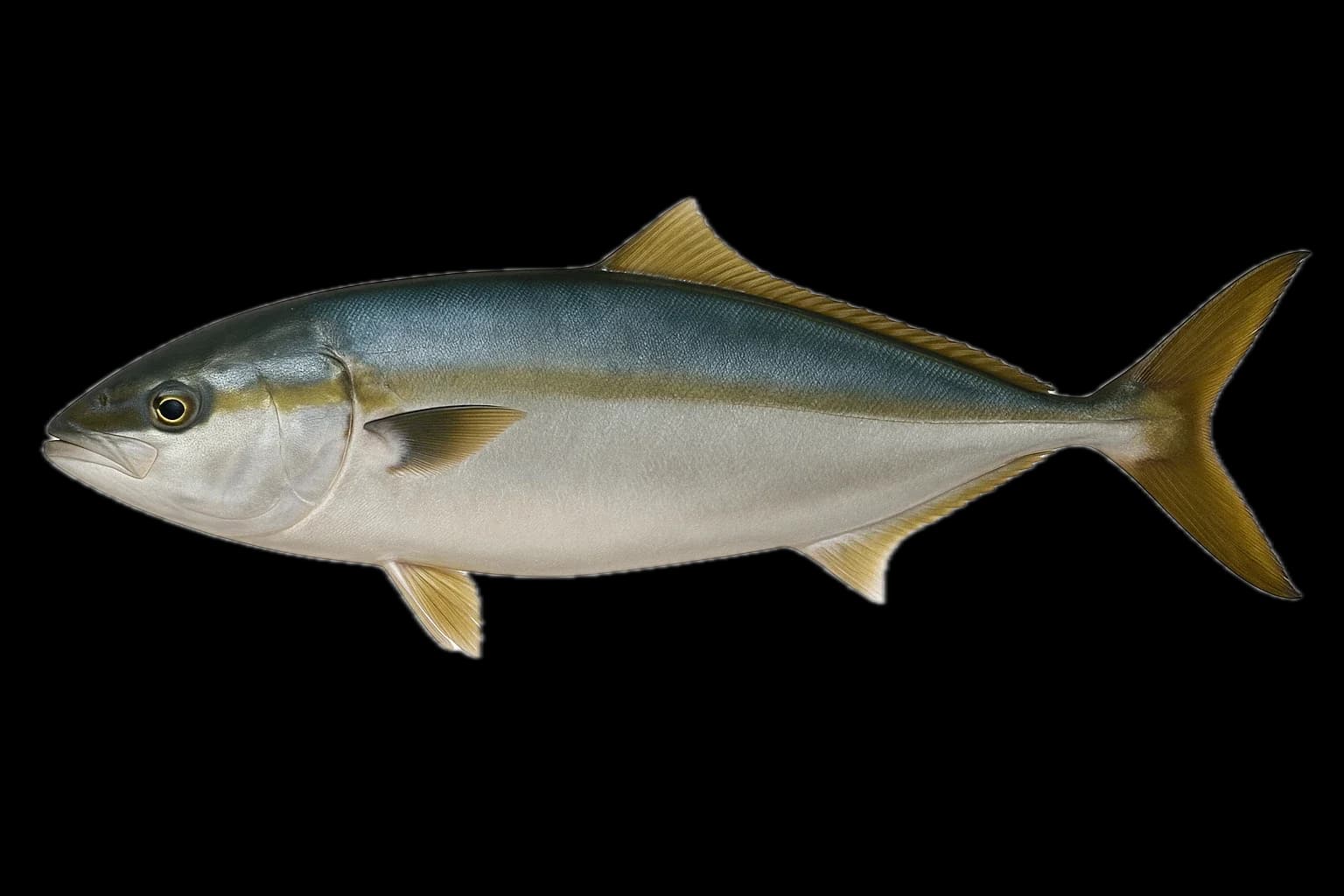 Japanese Amberjack (Buri) (Seriola quinqueradiata) — sea-fishing target species photographed in marine habitat