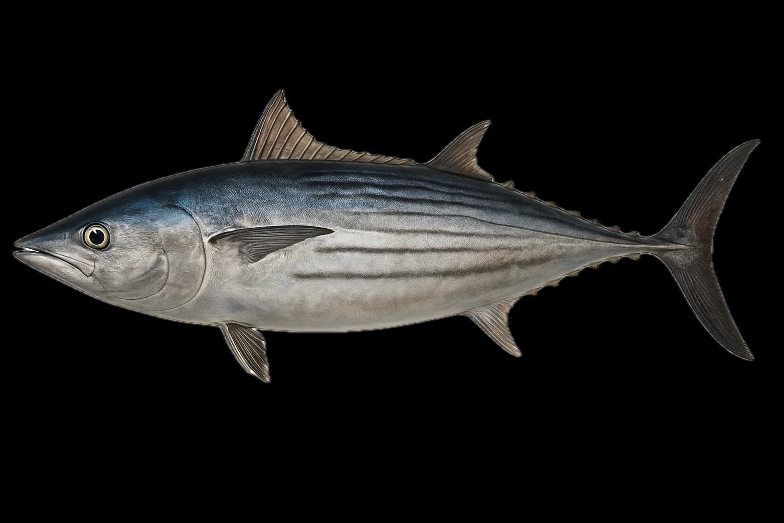 Skipjack Tuna (Katsuwonus pelamis) — sea-fishing target species photographed in marine habitat