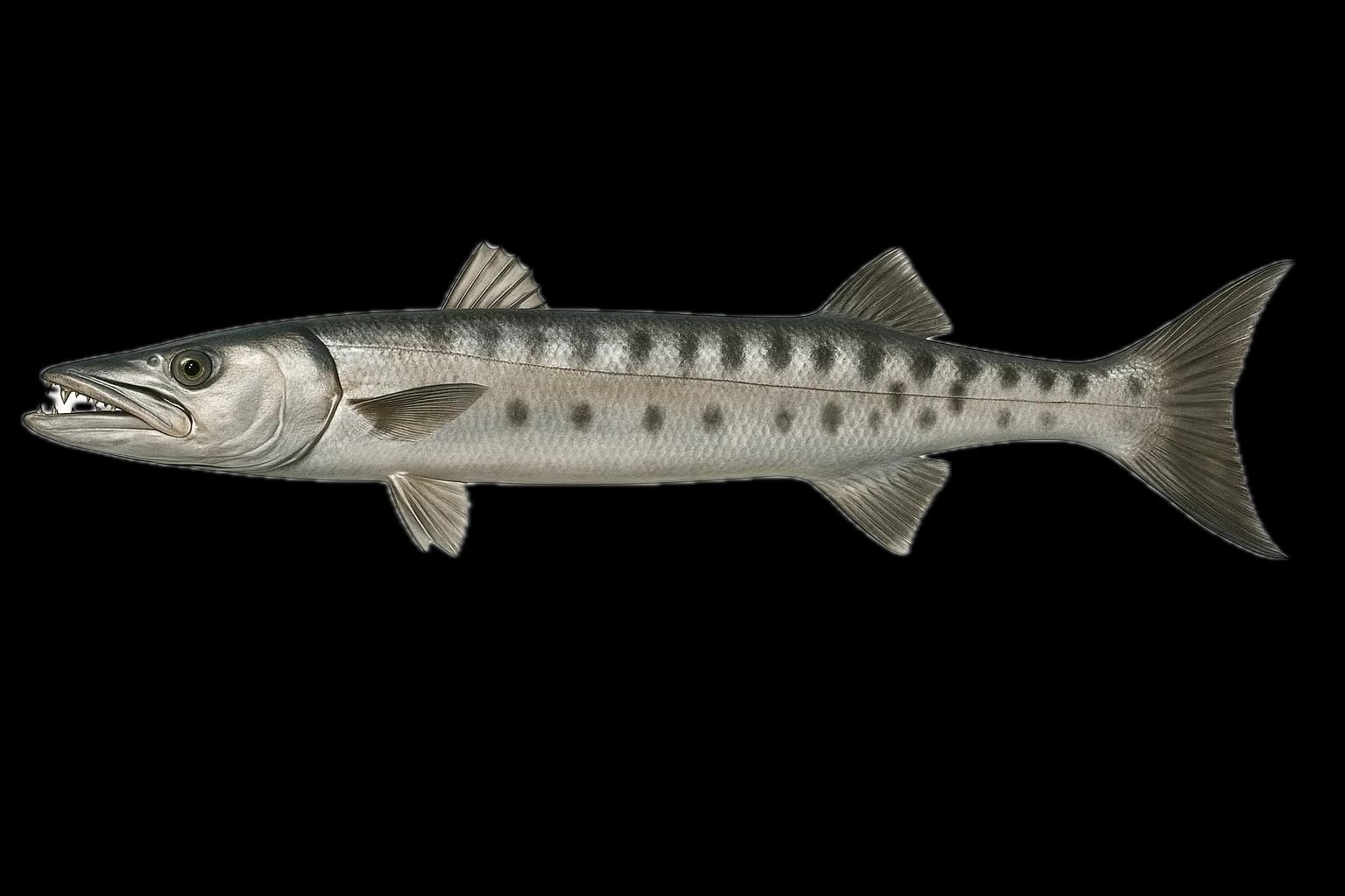 Great Barracuda (Sphyraena barracuda) — sea-fishing target species photographed in marine habitat