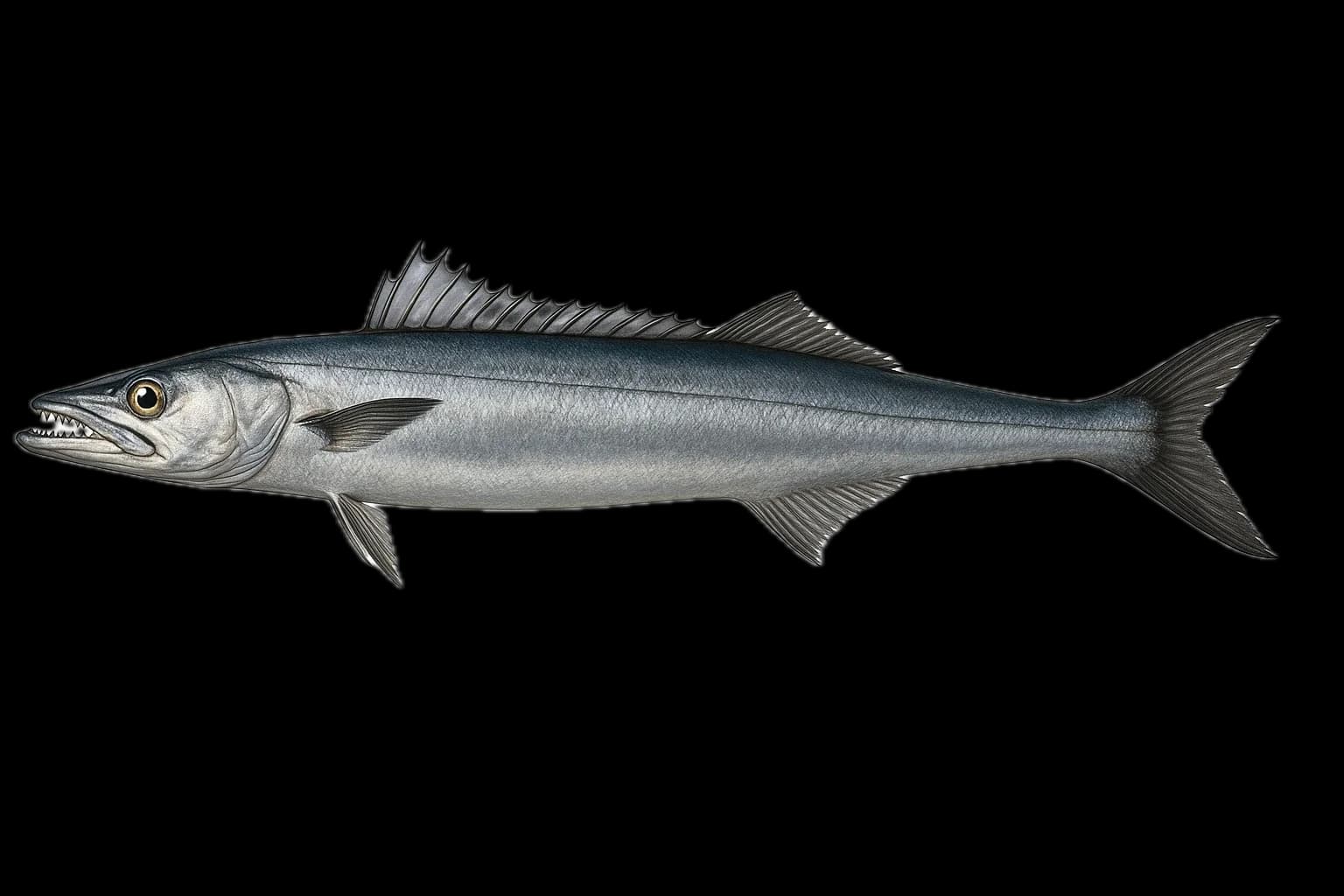 Snoek (Thyrsites atun) — sea-fishing target species photographed in marine habitat