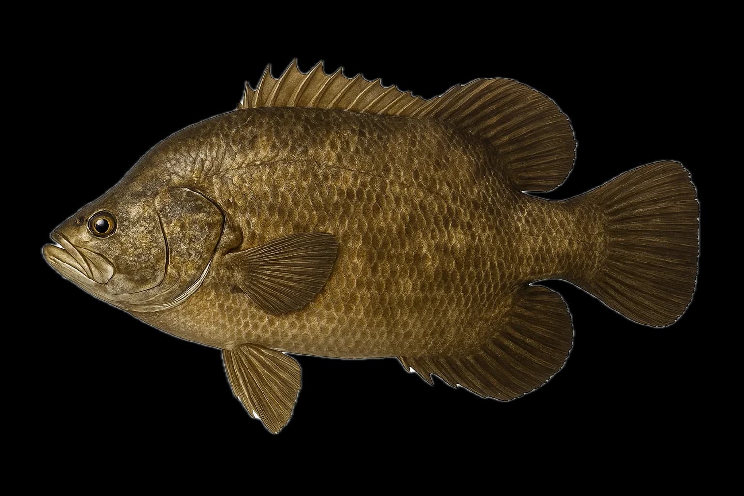 Tripletail (Lobotes surinamensis) — sea-fishing target species photographed in marine habitat