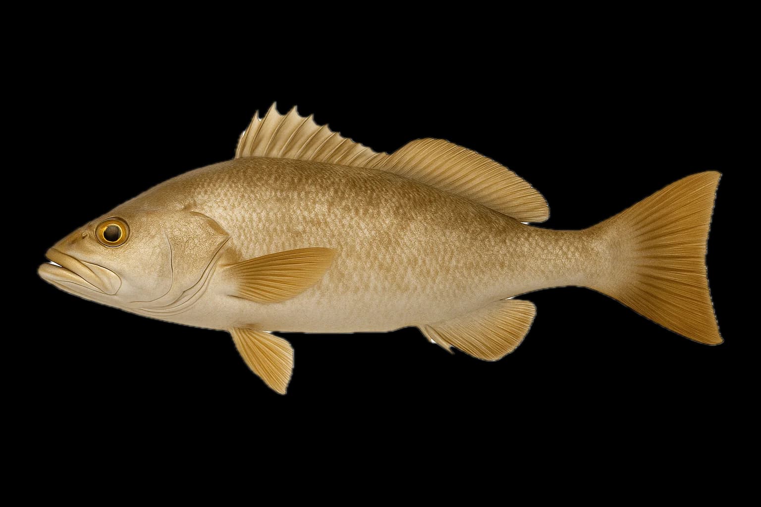 White Grouper (Epinephelus aeneus) — sea-fishing target species photographed in marine habitat