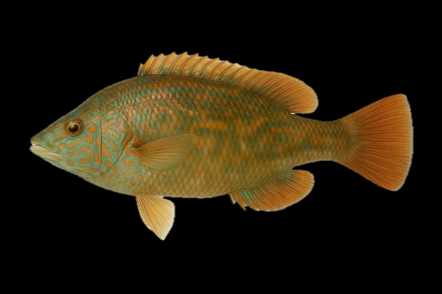 Wrasse (various) (Labridae spp.) — sea-fishing target species photographed in marine habitat