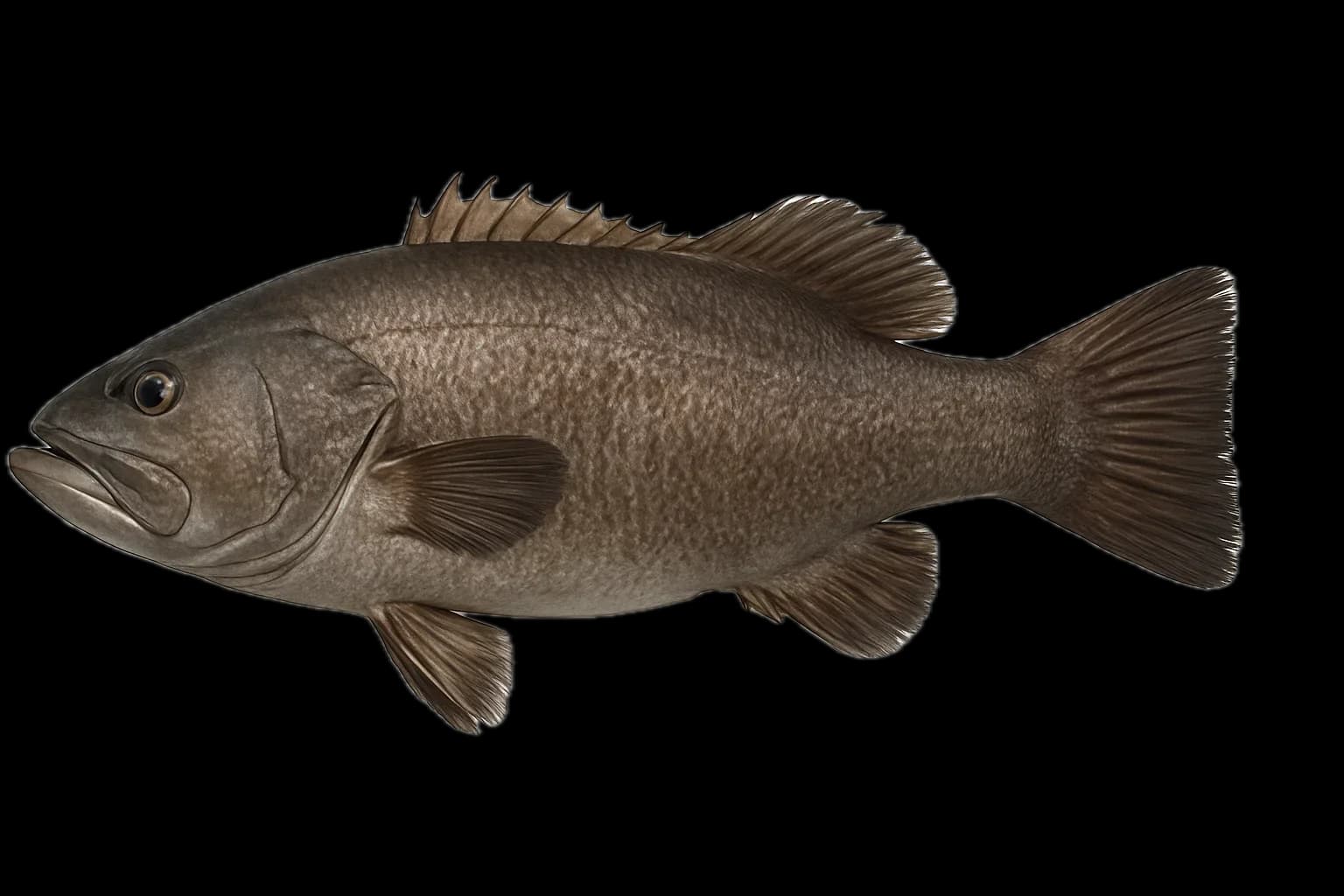 Wreckfish (Polyprion americanus) — sea-fishing target species photographed in marine habitat