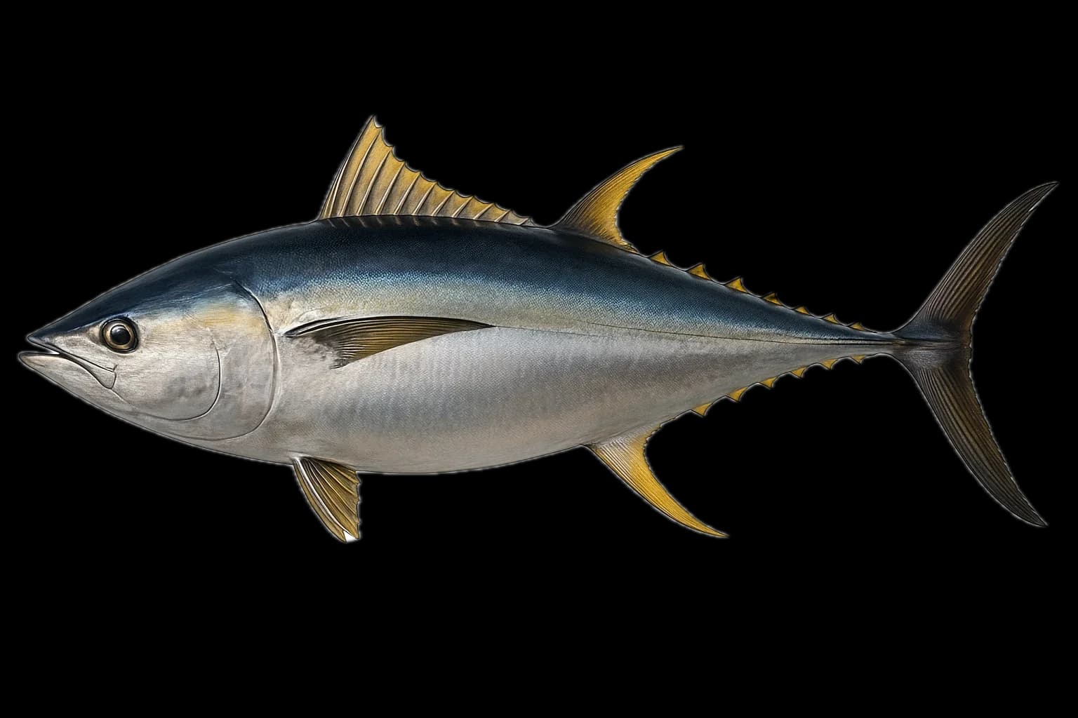 Yellowfin Tuna (Thunnus albacares) — sea-fishing target species photographed in marine habitat