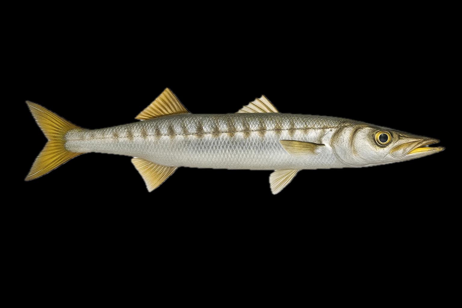 Yellowmouth Barracuda (Sphyraena viridensis) — sea-fishing target species photographed in marine habitat