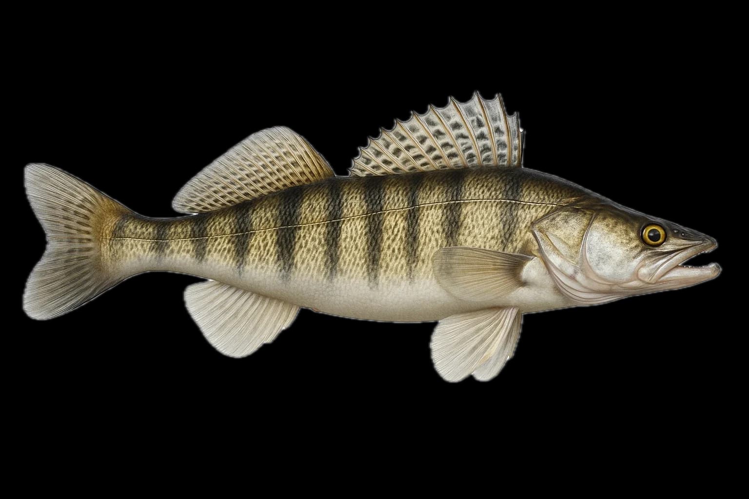 Zander (Sander lucioperca) — sea-fishing target species photographed in marine habitat