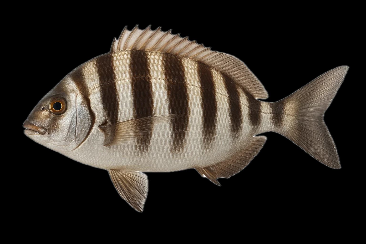 Zebra Seabream (Diplodus cervinus) — sea-fishing target species photographed in marine habitat